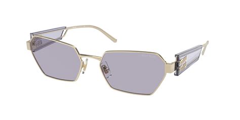 miu miu mu 53ws|Miu Miu MU 53WS 58 Dark Grey & Pale Gold Sunglasses.